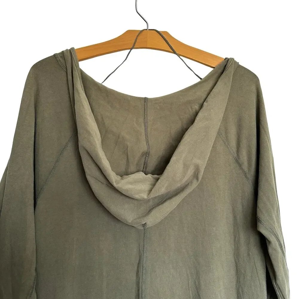Free People FP Movement Hot Shot Onesie Sage Green Long Sleeve Romper Size XL